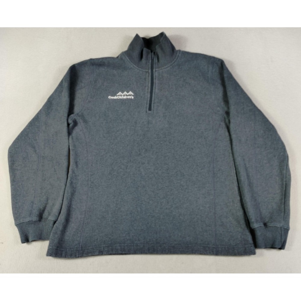Sport-Tek Sweatshirt Womens Medium Gray 1/4 Zip Fleece Pullover Cook Children's